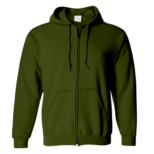 Zipper Army Green  Hoodie