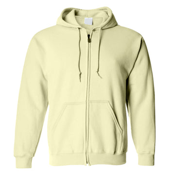 Zipper Cream Hoodie