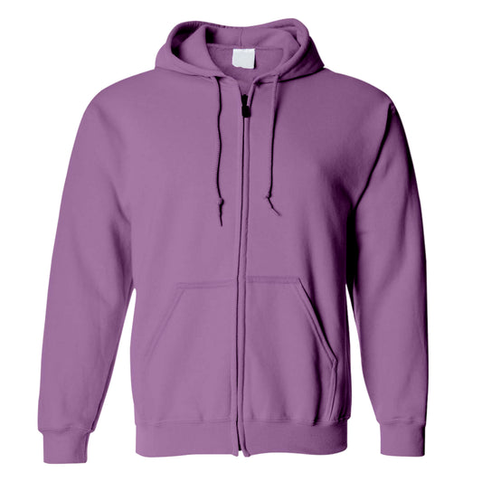 Zipper Light Purple Hoodie