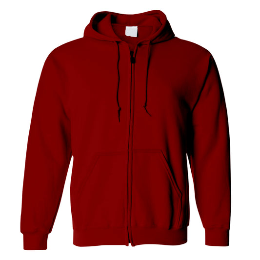 Zipper Maroon Hoodie