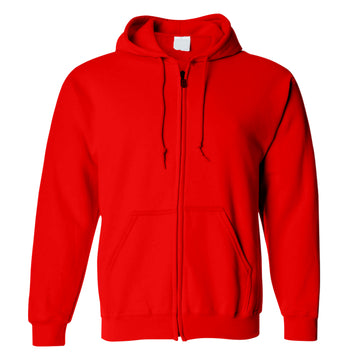 Zipper Red Hoodie