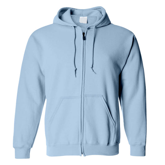 Zipper Sky Blue Hoodie