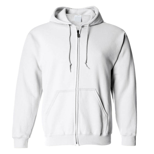 Zipper  Hoodie White Hoodies